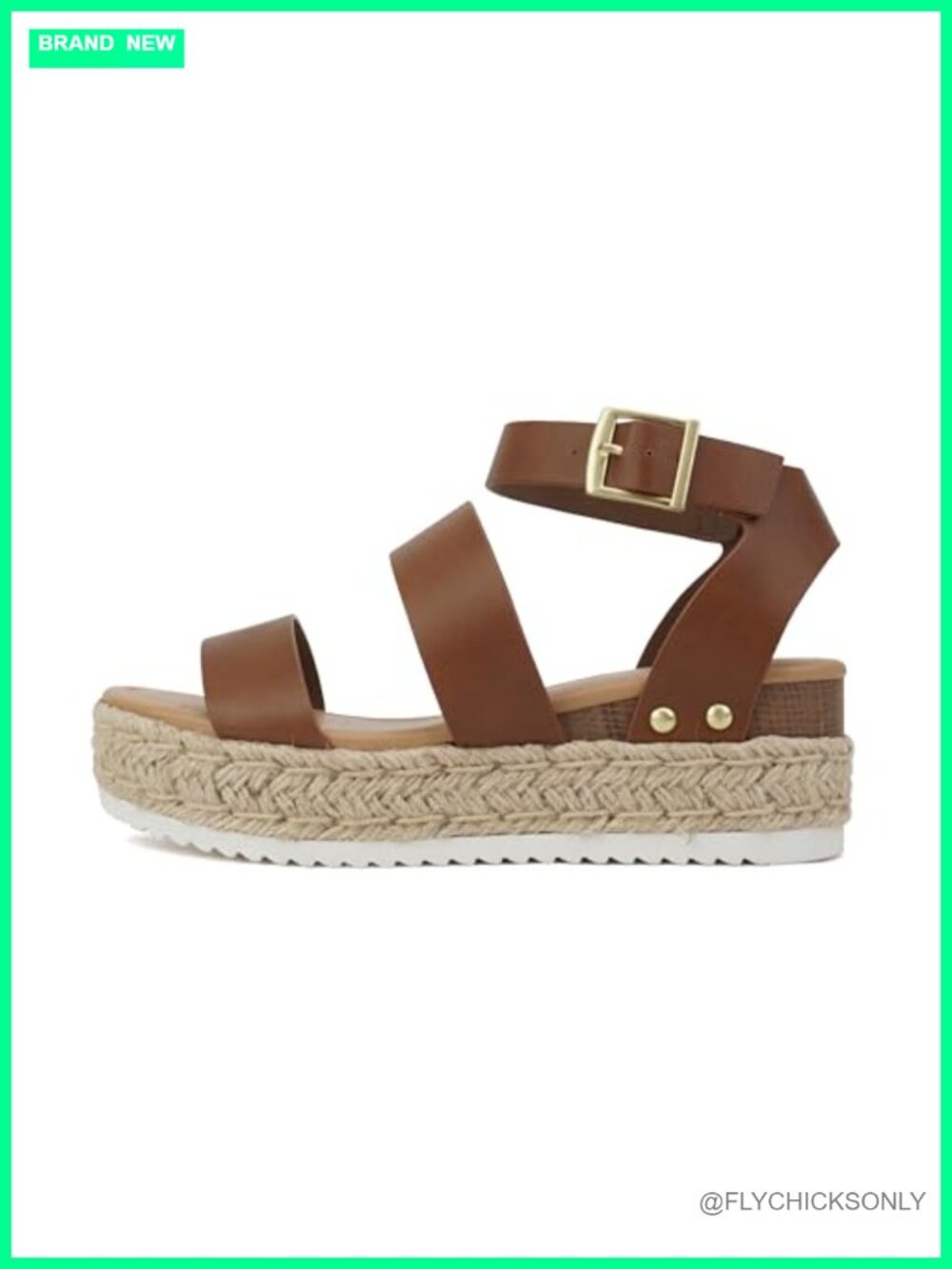 Synthetic Open Toe Espadrille Wedge Sandal with Ankle Strap Buckle
